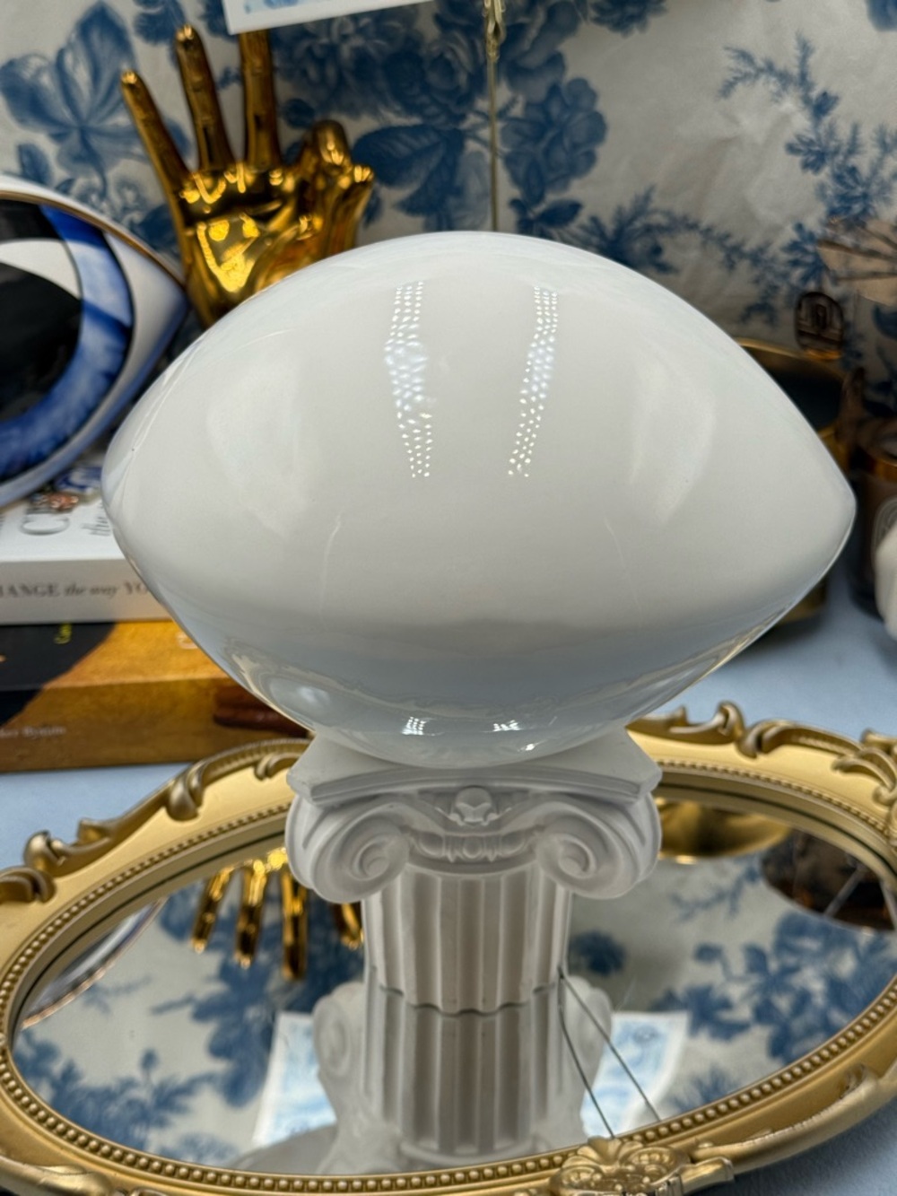 🆕 THE PROCURESS COLLECTION 🧿 All-Seeing Eye Paperweight - Vibrant Teal & Gold - Picture 12 of 15